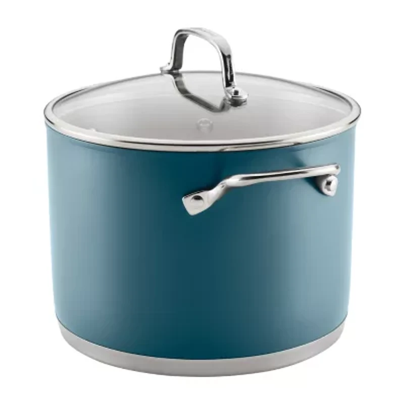 KitchenAid Color-Finished Stainless Steel Agave 3-Ply Base Stainless Steel Stockpot