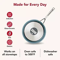 KitchenAid Color-Finished Stainless Steel Agave 3-Ply Base Stainless Steel Frying Pan
