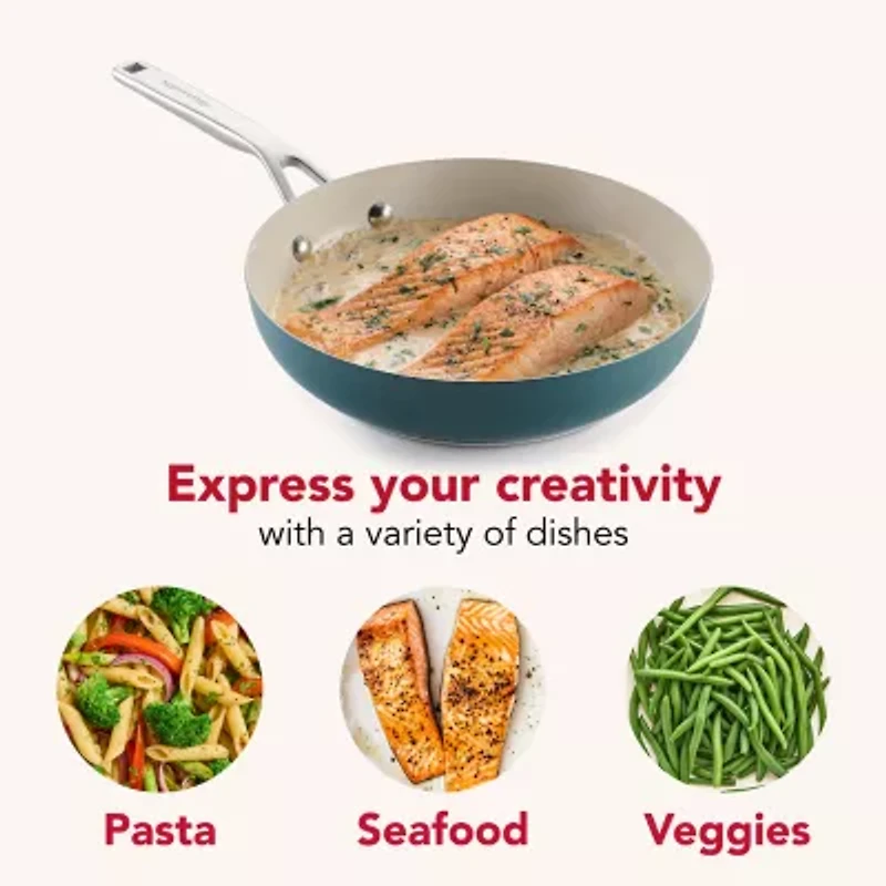 KitchenAid Color-Finished Stainless Steel Agave 3-Ply Base Stainless Steel Frying Pan