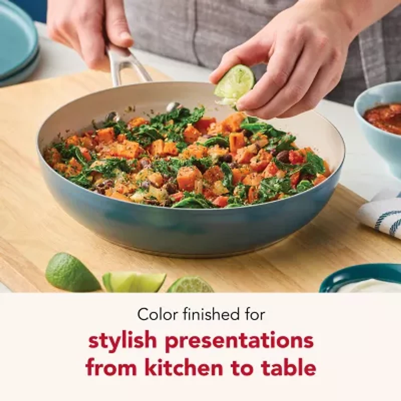 KitchenAid Color-Finished Stainless Steel Agave 3-Ply Base Stainless Steel Frying Pan