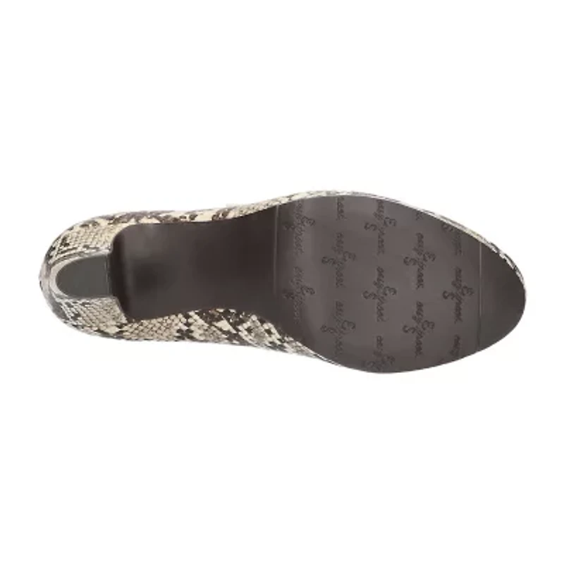 Easy Street Zest Womens Round Closed Toe Sculptural Heel Pumps