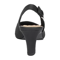 Easy Street Ritsa Womens Square Closed Toe Chunky Heel Pumps