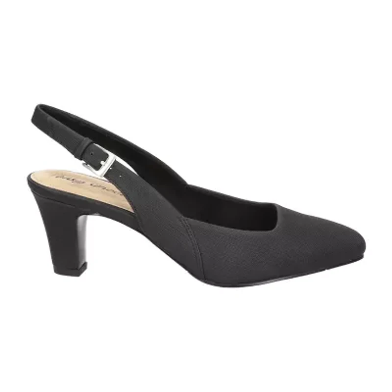 Easy Street Ritsa Womens Square Closed Toe Chunky Heel Pumps