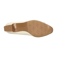 Easy Street Lyanna Womens Almond Closed Toe Block Heel Pumps