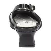 Easy Street Ridley Womens Square Closed Toe Sculptural Heel Pumps