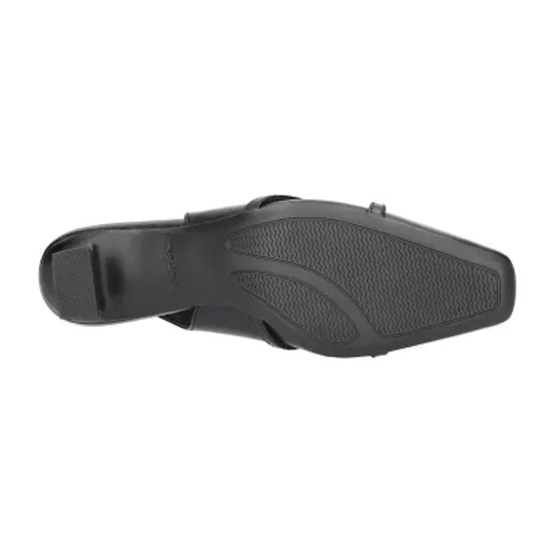 Easy Street Ridley Womens Square Closed Toe Sculptural Heel Pumps