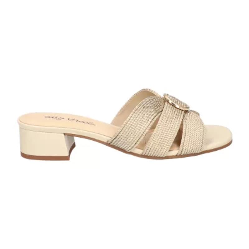 Easy Street Womens Onyx Heeled Sandals