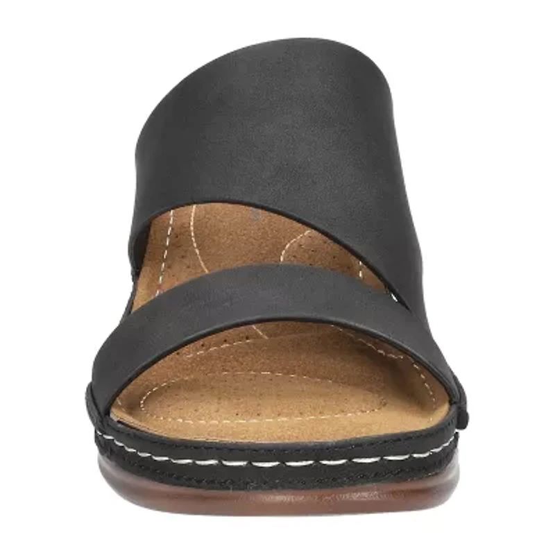 Easy Street Womens Larrain Wedge Sandals