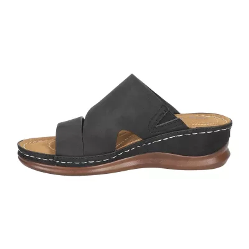 Easy Street Womens Larrain Wedge Sandals