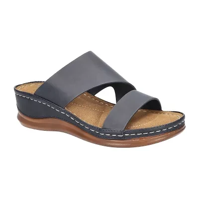 Easy Street Womens Larrain Wedge Sandals