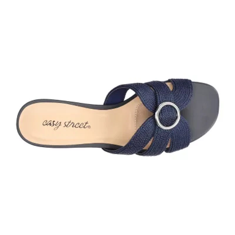 Easy Street Womens Onyx Heeled Sandals