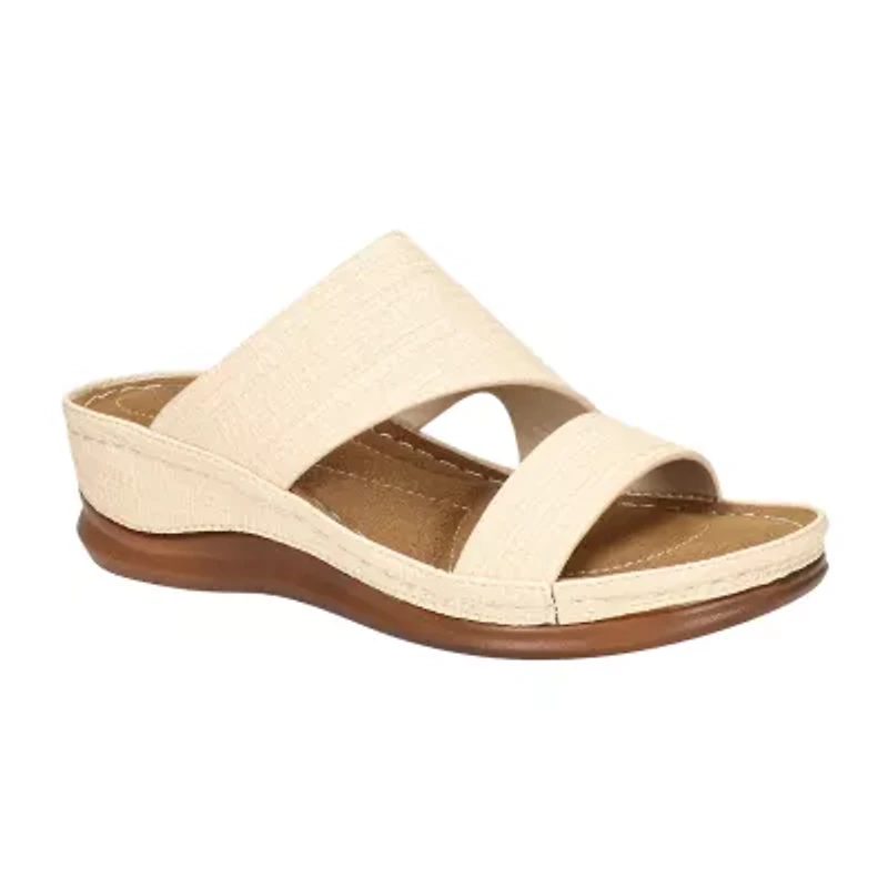 Easy Street Womens Larrain Wedge Sandals