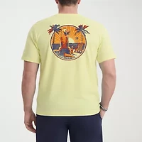 IZOD Saltwater Mens Crew Neck Short Sleeve Classic Fit Big and Tall Graphic T-Shirt