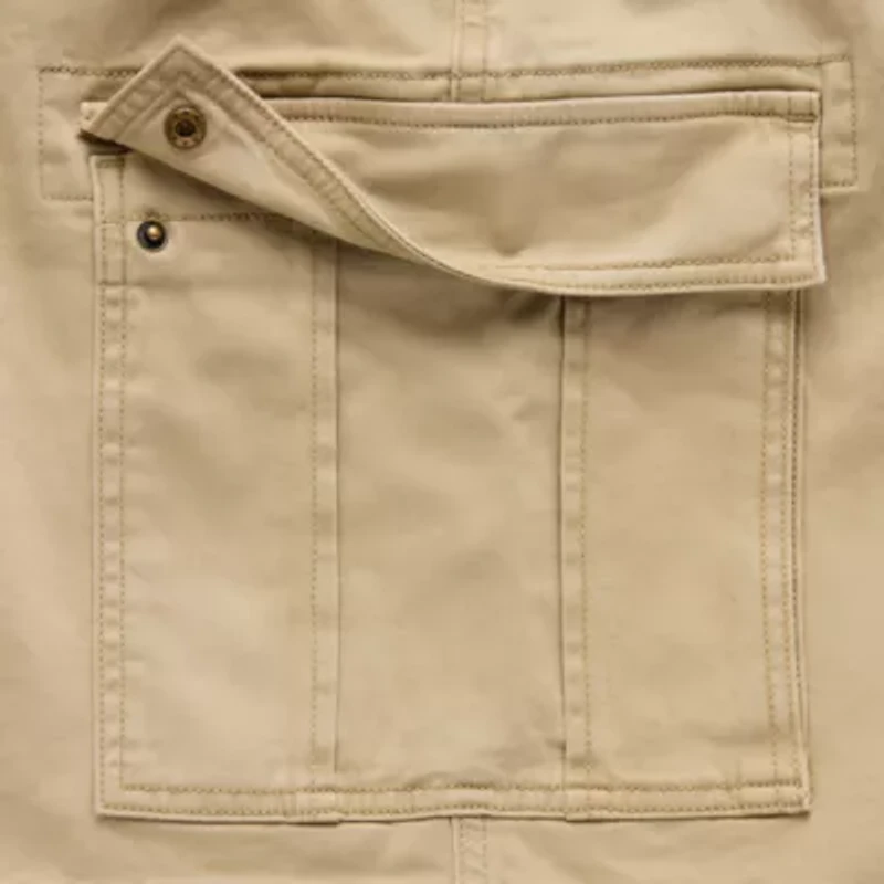 St. John's Bay Comfort Waist 10" & 11" Mens Mid Rise Big and Tall Stretch Fabric Cargo Short