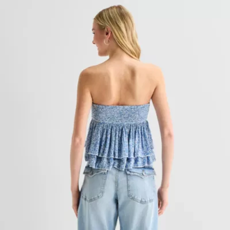 Arizona Womens Juniors Babydoll Top