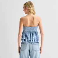 Arizona Womens Juniors Babydoll Top