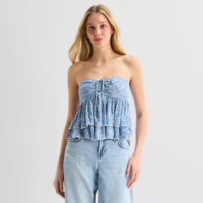 Arizona Womens Juniors Babydoll Top