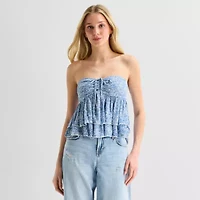 Arizona Womens Juniors Babydoll Top