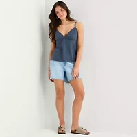 Arizona Womens Juniors Sleeveless Babydoll Top