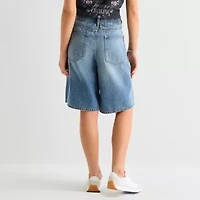 Arizona Womens 12" Mid Rise Juniors Denim Short