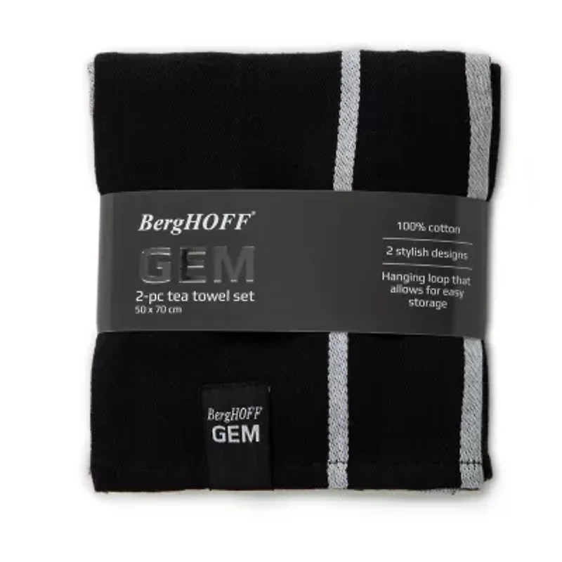 BergHOFF Gem Black 2-pc. Kitchen Towel