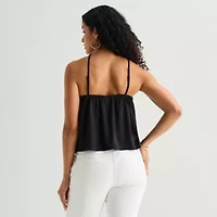 Bold Elements Womens Halter Neck Sleeveless Satin Blouse