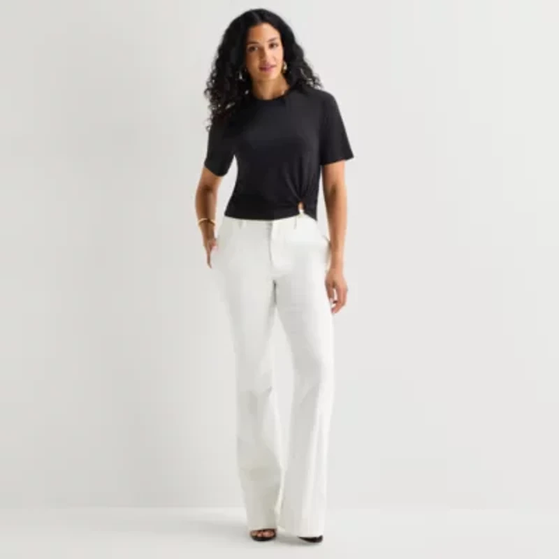 Bold Elements Womens Crew Neck Short Sleeve Crop T- Shirt