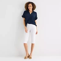 Liz Claiborne Womens Tall Short Sleeve Blouse