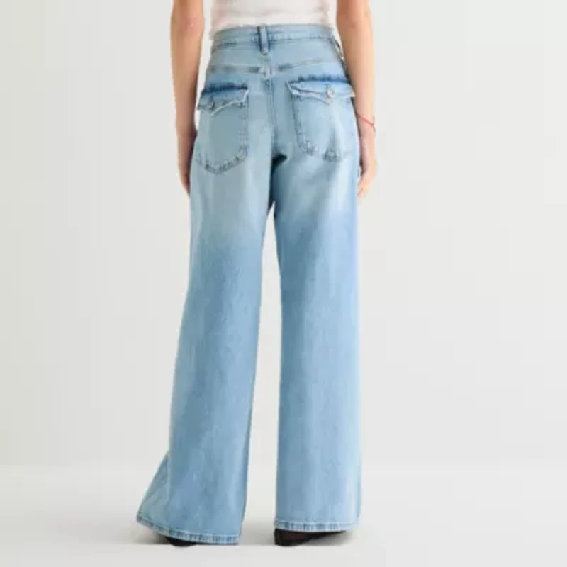 Arizona Womens Juniors Short Low Rise Baggy Fit Jean