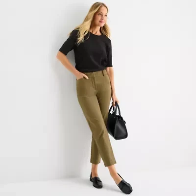 Liz Claiborne Emma Womens Slim Mid Rise Ankle Pant