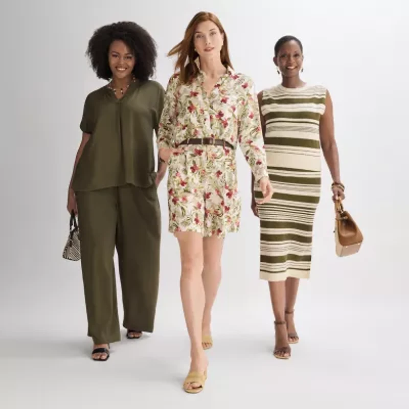 Liz Claiborne Womens Long Sleeve Blouse