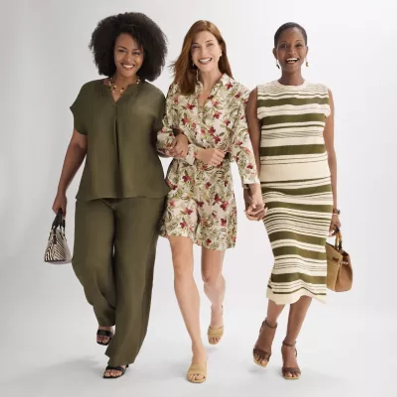 Liz Claiborne Womens Long Sleeve Blouse