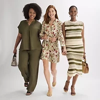 Liz Claiborne Womens Long Sleeve Blouse