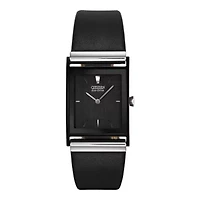 Citizen Axiom Mens Black Leather Strap Watch Bl6005-01e