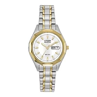 Citizen Corso Womens Two Tone Stainless Steel Bracelet Watch Ew3144-51a
