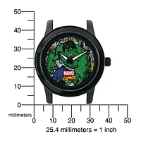 Marvel® Hulk Mens Black Stainless Steel Watch