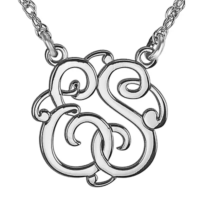 Personalized 15mm Monogram Initials Pendant Necklace
