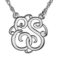 Personalized 15mm Monogram Initials Pendant Necklace