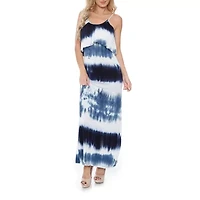 White Mark Kalea Womens Sleeveless Tie-Dye Tie Dye Maxi Dress