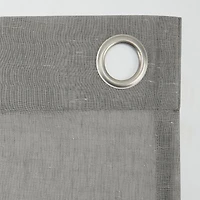 Archaeo Akari Slub Textured Linen Blend Grommet Top Sheer Single Curtain Panel