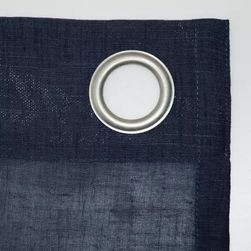 Archaeo Akari Slub Textured Linen Blend Grommet Top Sheer Single Curtain Panel