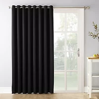Sun Zero Evan Blackout Grommet Top Single Patio Door Curtain