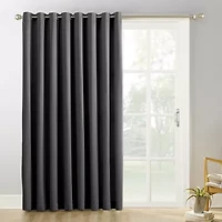 Sun Zero Evan Blackout Grommet Top Single Patio Door Curtain