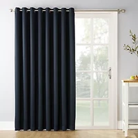 Sun Zero Evan Blackout Grommet Top Single Patio Door Curtain