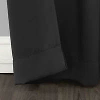 Sun Zero Evan Blackout Grommet Top Single Patio Door Curtain