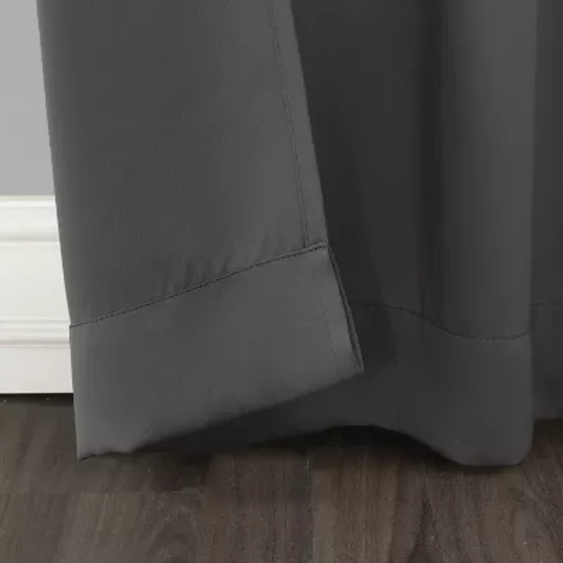 Sun Zero Evan Blackout Grommet Top Single Patio Door Curtain