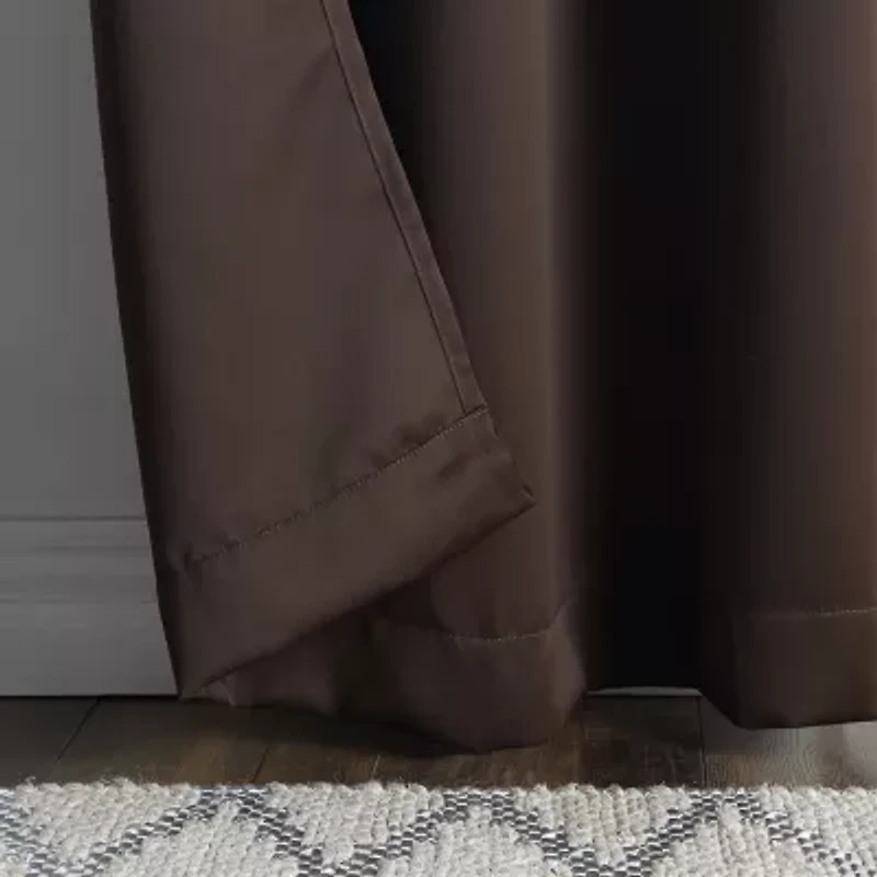 Sun Zero Evan Tab Top Energy Saving Blackout Single Curtain Panel