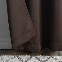 Sun Zero Evan Tab Top Energy Saving Blackout Single Curtain Panel