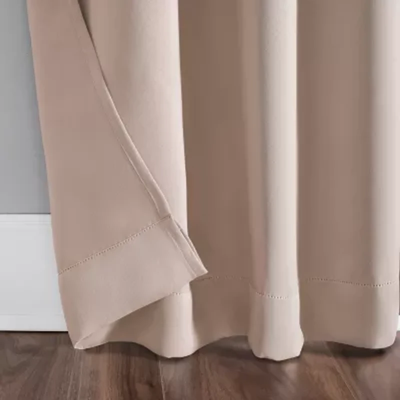 Sun Zero Evan Tab Top Energy Saving Blackout Single Curtain Panel