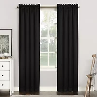 Sun Zero Evan Rod Pocket Energy Saving Blackout Single Curtain Panel